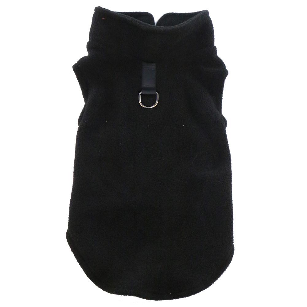 Manufacturer Direct Sale Pet Supplies Support Customization Clothes for Dog Thickened Warm Solid Color Vest Polar Fleece Jacket