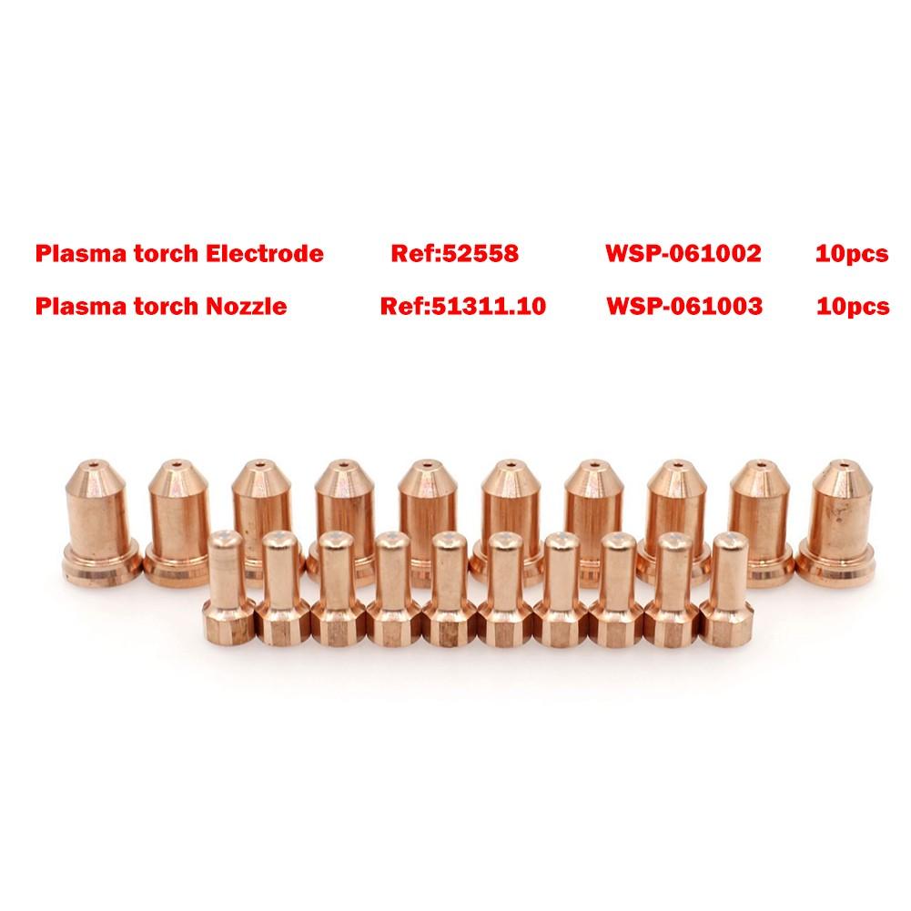 20 шт. 52558 Электроды для плазменной резки, наконечники 1,0 мм 51311.10 подходят для PT80 IPT-80