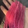 5 нитей, граненые бусины из натурального камня шпинели, модные бусины-разделители розово-красного цвета, 2 мм, 3 мм для DIY ожерелья, браслета, аксессуаров для ножных браслетов, поделки 38 см