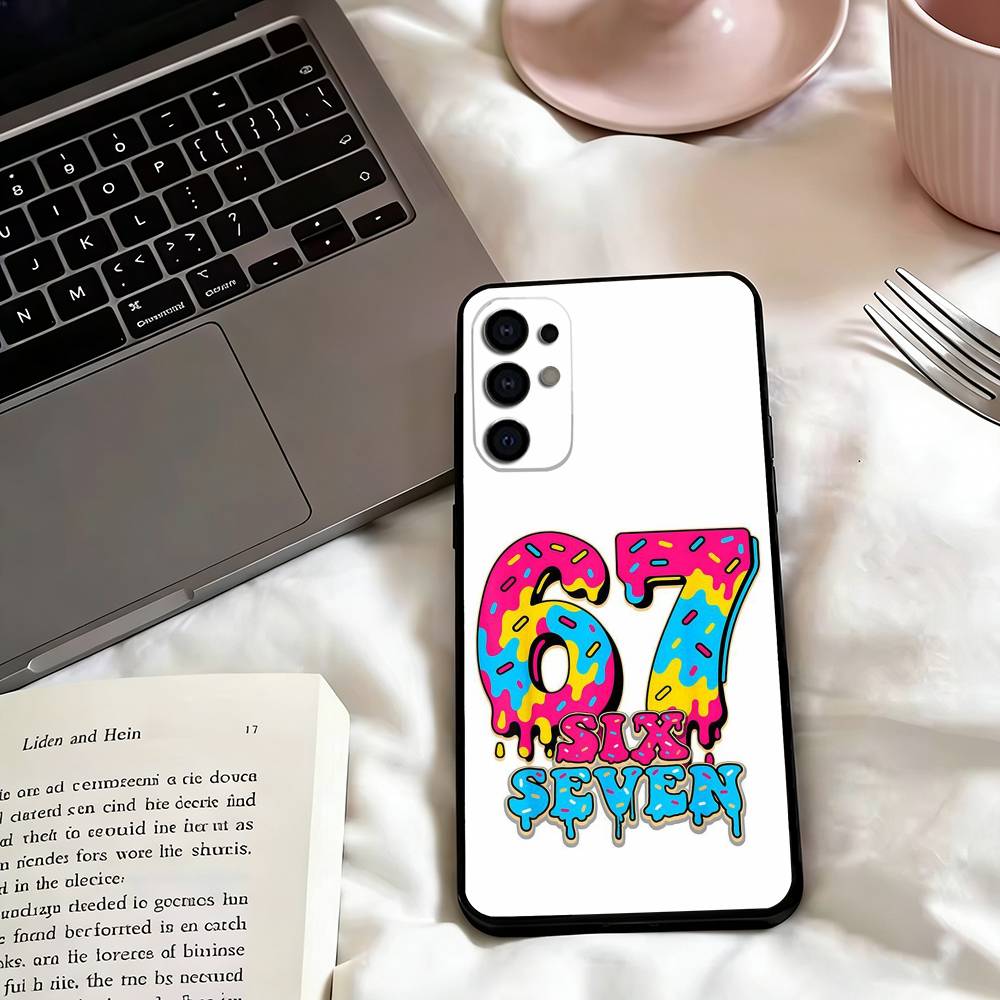 67-y-Seven Meme Aesthetics Phone Case Black Silicone Soft For Samsung S25,S24,S21,S22,S23,S30,Ultra,S20,Plus,Fe,Lite