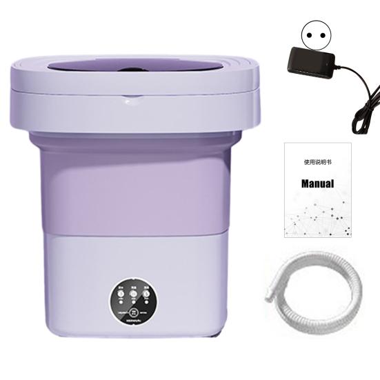 1 Set Foldable Mini Washing Machine Low Noise Energy-saving Compact Size Underwear Socks Clothes Small Washer Bathroom Supplies