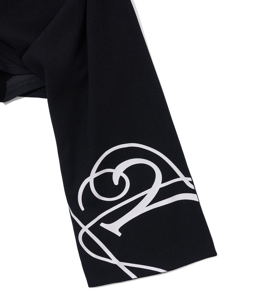 YOUHEE Slogan Skirt Pants_Black