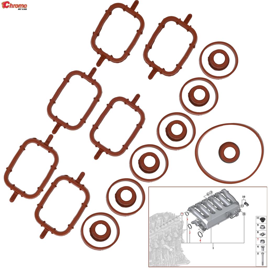 20 шт. для BMW E46 E53 E60 E61 E63 E64 E65 E66 E67 E70 E71 E72 E83 E90 E91 E92 E93, ремонт прокладки впускного коллектора