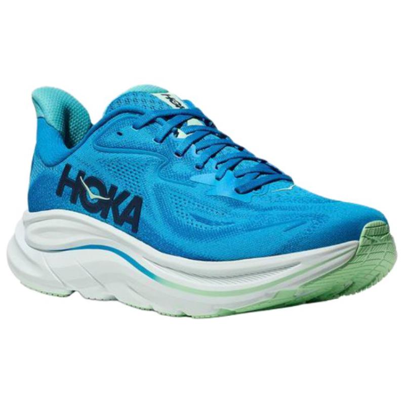 HOKA One One CLIFTON 10 Низкие Повседневные Кроссовки для Бега на Длинные Дистанции Мужские Синие Широкая Посадка 1162032-HSK