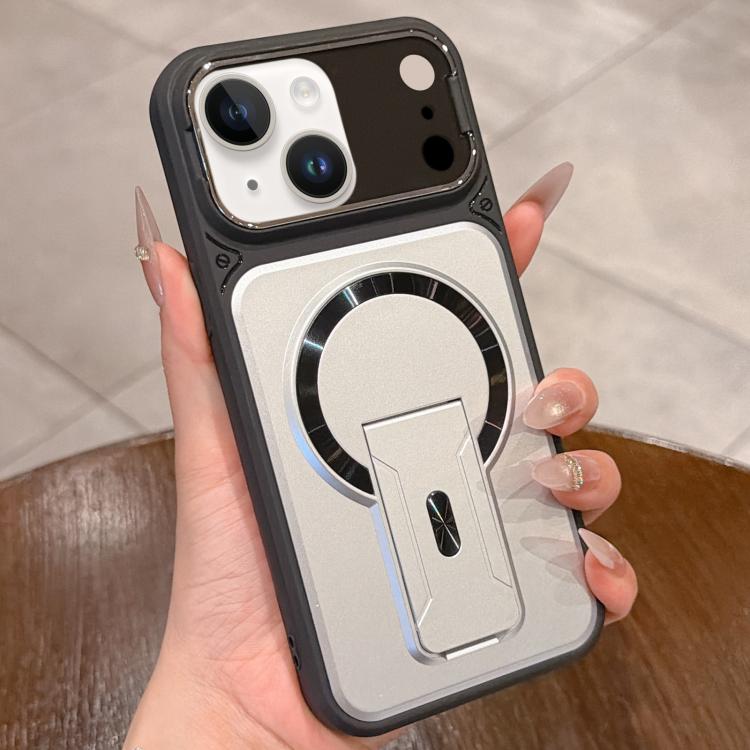 Shockproof Lens Cover Magnetic Phone Case for iPhone 18, Hidden Kickstand TPU Acrylic Protective Cover