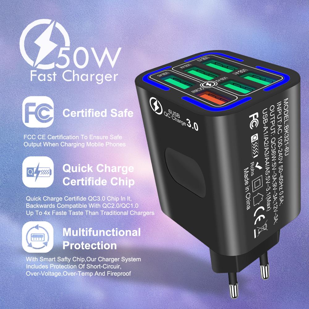 Mini 50W PD QC Fast Charger Cube for iPhone 15 Pro/Android Phones - Pocket-Sized, Overheat Protection, Global Version