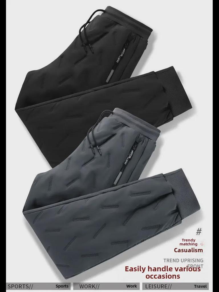 Мужские зимние водонепроницаемые ветрозащитные брюки с флисовой подкладкой — плотные, теплые и удобные для пап среднего возраста