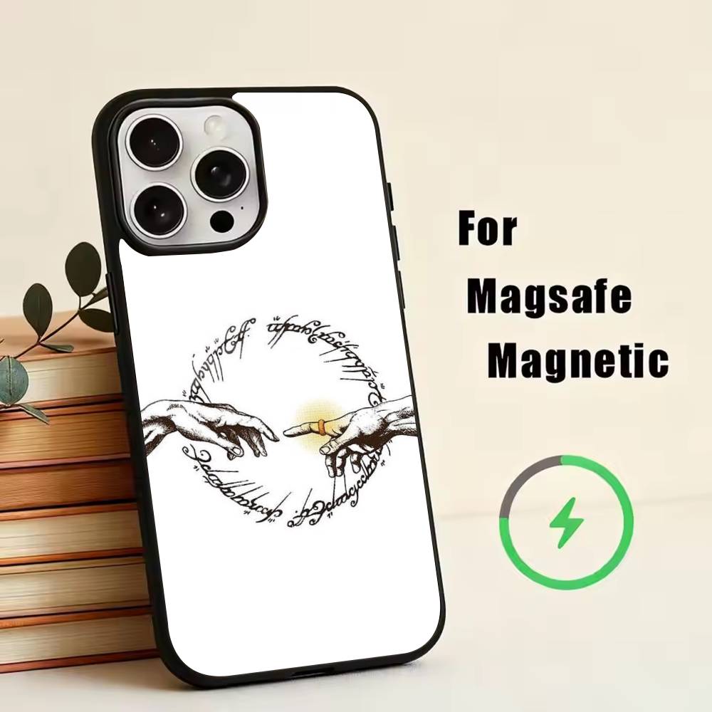 The Lord of the R-Rings Map Phone Case For iPhone17,16,15,14,13,12,11 Plus,Pro Magnetic For Magsafe Wireless Charging