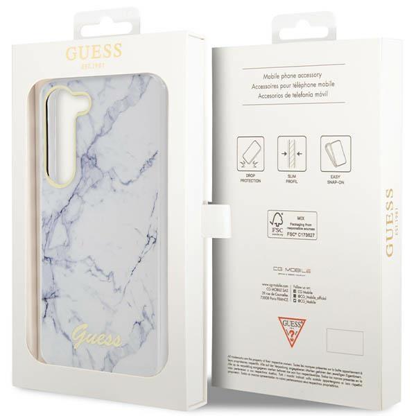 Etui do Samsung Galaxy S23 Plus Guess Marble Białe