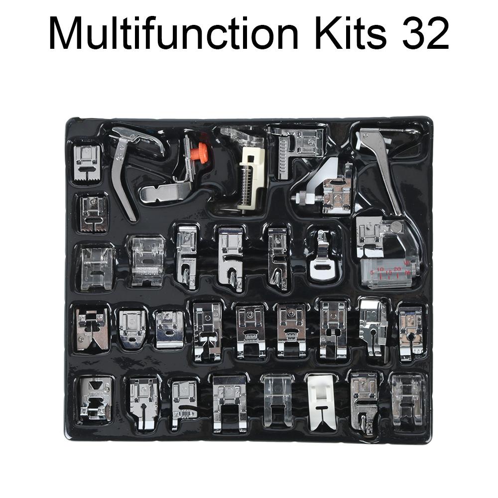 Для Brother Singer Janome вязание потайным стежком, штопка, аксессуары для швейных машин, набор прижимных лапок, 32/42 шт.