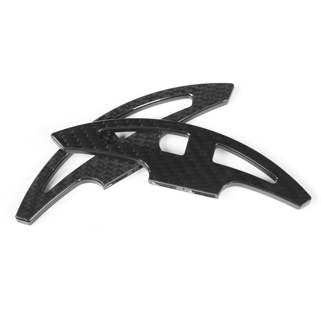 Extend Length Upgrade Carbon Fiber Paddle Shifters Gloss Black Replacement for E46 E90 E92 E93 M3 08‑13Cross Grain