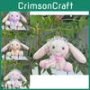 Charming Plush Rabbit Hanging Doll Keychain With Colorful Eyes Ideal For Gifts