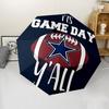 Автоматический зонт с принтом Dallas Cowboys, 8 спиц, железный каркас, пластиковая ручка, подходит для путешествий на свежем воздухе и на каждый день, идеальный подарок