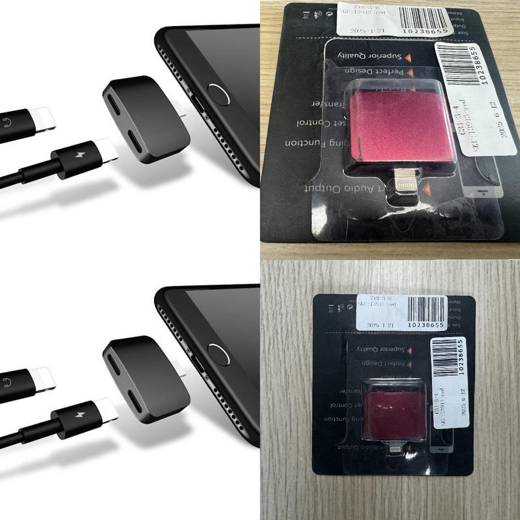 Адаптер Apple Lightning для наушников для прослушивания и зарядки на iPhone 7 — 11