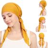 1Pc Turban Women's Chemo Cap Headscarf Hair Loss Hat Headwrap Cover Hijab Polyester Muslim