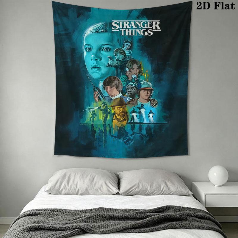 Stranger Things C Wall Hanging Printed Fabric Blanket Decorative Tapestries for Bedroom Living Room Home Decor