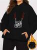 Unisex  2025 Autumn and Winter Women's Hooded Sweatshirt Camera Print Pullover Hoodie Casual Wear Pattern Printed Letters Y2K Top Retro
