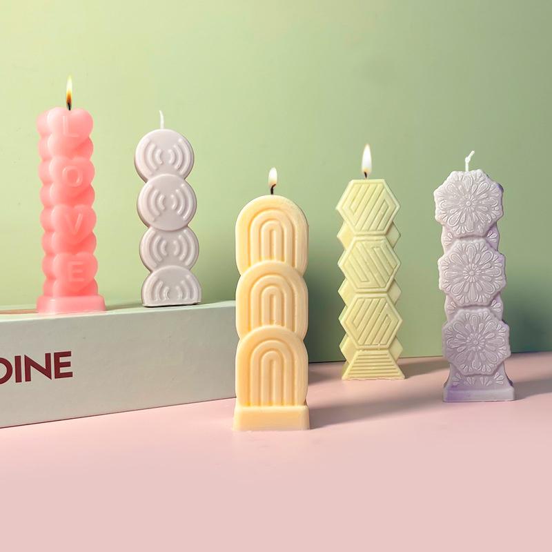 Abstract Art Gifts Craft Romantic Aromatherapy Candle Mold Decorative Multiple Styles Ornament Silicone DIY Accessories