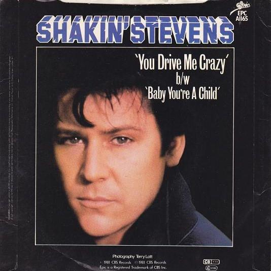 7-дюймовая пластинка SHAKIN' STEVENS - You Drive Me Crazy EPCA1165 Epic 1981 UK Rock б/у
