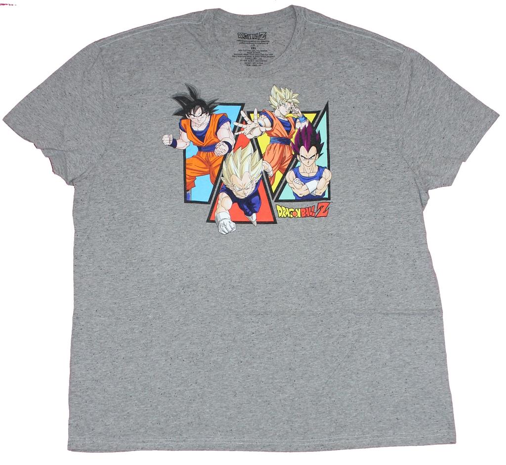 Dragon Ball Z Adult New T-Shirt - Triangled Characters Red Tri Vegeta Pic