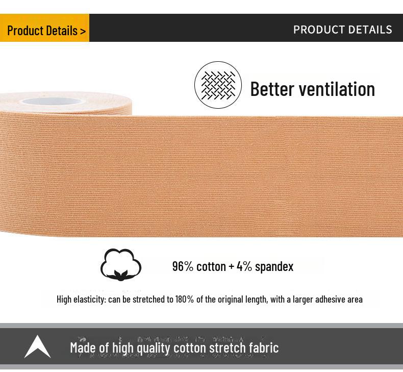 Предварительно вырезанный кинезио-пластырь на колено для лечения растяжений и занятий спортом