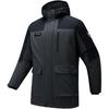 Training Series Color Block Letter Zipper Hooded Versatile Casual Down Jacket Men Outerwear Smoke-Gray Basic-Black 152447929-3