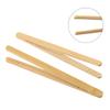 Set of 2 Wooden Food Toast Salad Tongs Easy and Safe Breakfast Bread Pick Up