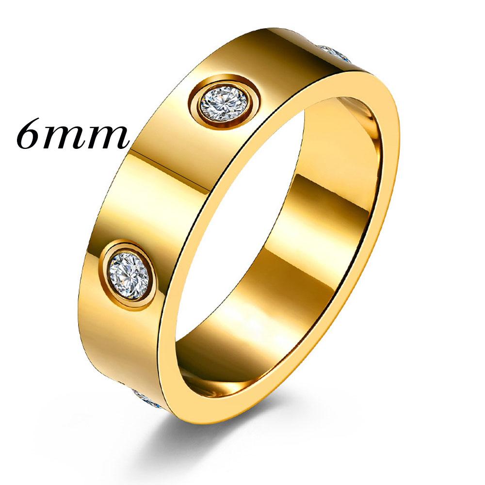 Модное свадебное кольцо с цирконием для женщин, простое ювелирное изделие из нержавеющей стали цвета розового золота, аксессуары для вечеринок, горячая распродажа