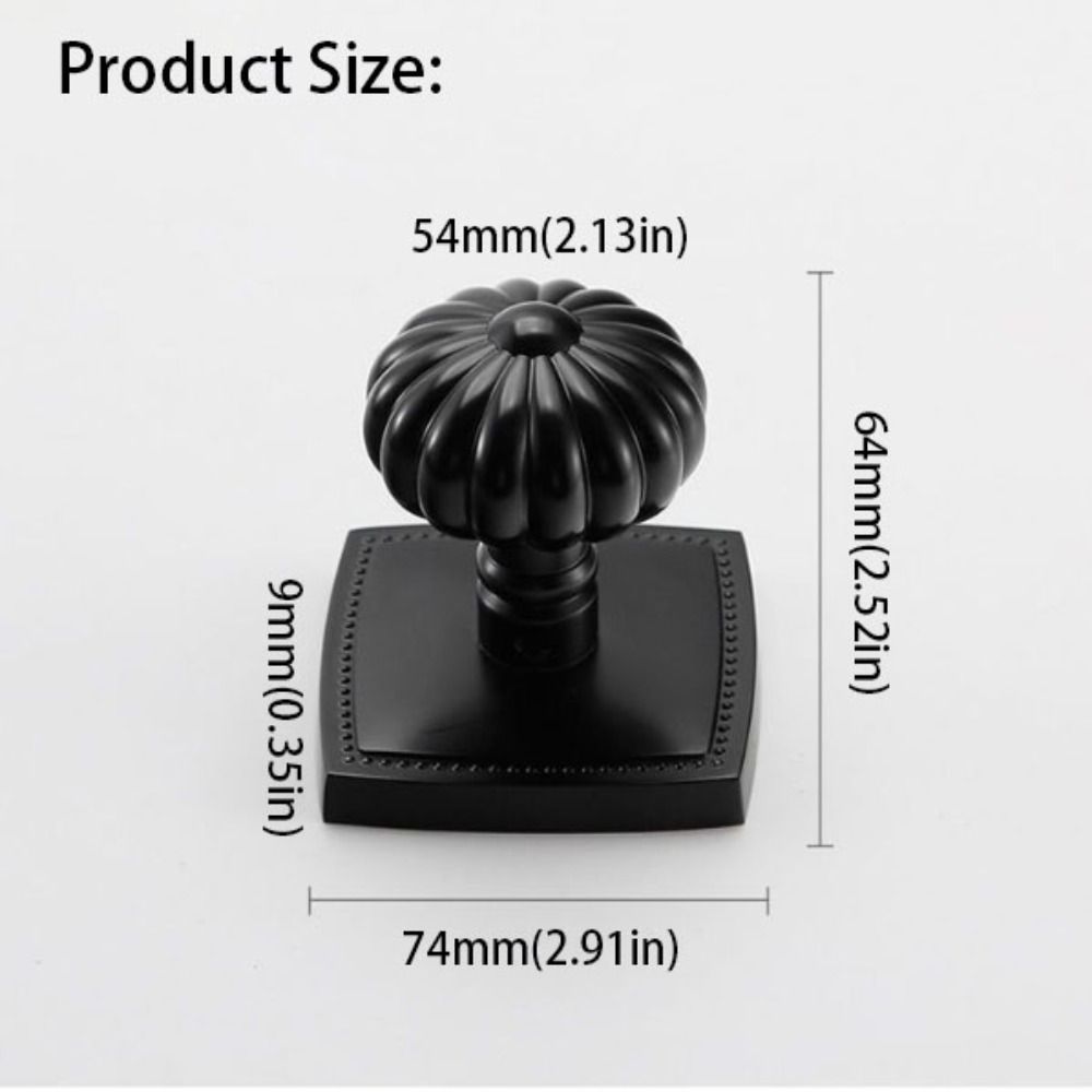 Замок для невидимой двери из массива дерева и цинкового сплава с одним язычком, магнитный, двусторонний, в форме тыквы, латунный сферический замок, для помещений