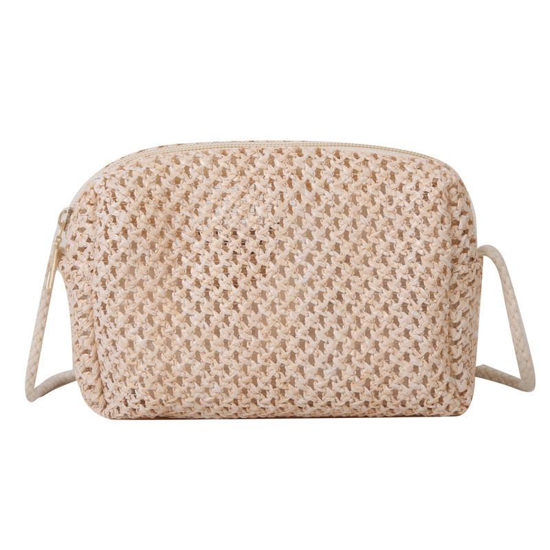 Elegant Korean Hollow Out Woven Shoulder Bag For Women 2023 New Urban Chic Mini Crossbody Pu Handbag