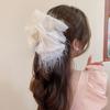 Тканевая сетка, заколка для волос, женские милые модные многослойные галстуки-бабочки, когти для волос, однотонные свадебные аксессуары для волос, подарки
