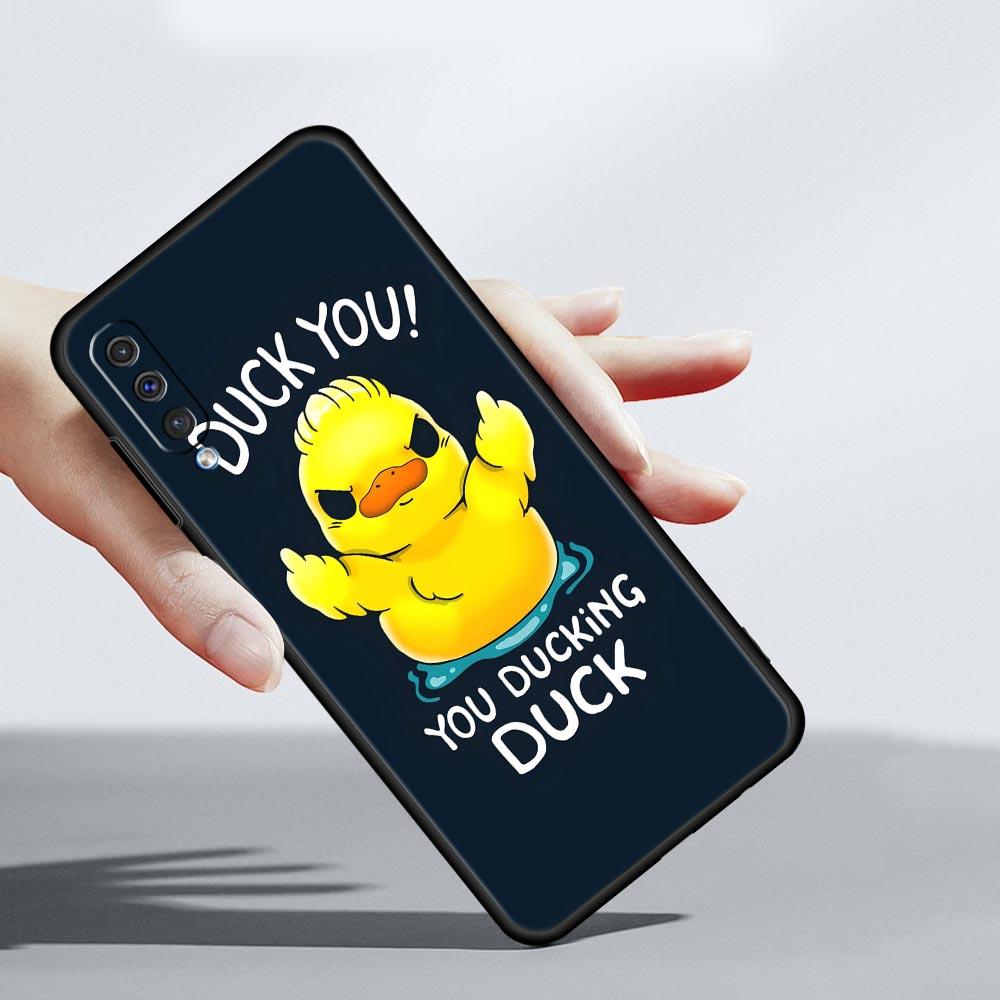 Мультяшный чехол-утка для Samsung Galaxy A56 A36 A26 A16 A34 A24 A42 A22 A20 A12 A40 A30 A10 5G Мягкий ТПУ чехол-оболочка Funda Сумка