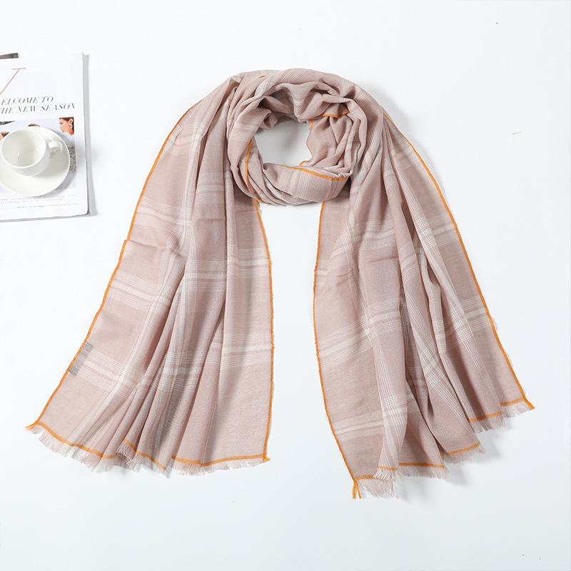 Spring and Autumn High-luxury Shawl with Light and Thin Women's Dual-purpose Scarf Wool Silk Scarf Soft Scarf