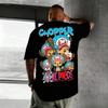 Футболка с графическим принтом Чоппер из One Piece Оверсайз Мужская Женская с коротким рукавом Уличная Повседневная Хип-хоп Модные Топы Летняя Одежда Y2k