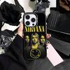 L-Lamentably N-Nirvana R-Rock Band Phone Case For iPhone17,16,15,14,13,12,11 Plus,Pro Max Colored Silver Plated Inside Cover