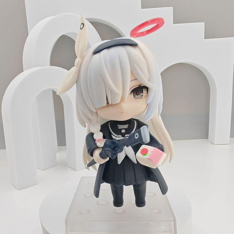 Blue Archive A.R.O.N.A Cute Anime Gaming Peripherals 12cm Action Figurine Desktop Ornament Statue Model Otaku Kawaii Toy Gifts