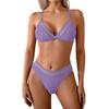 Women's Solid Swimwear Sense Bikini With Chest Pad No Steel Bra Swimwear