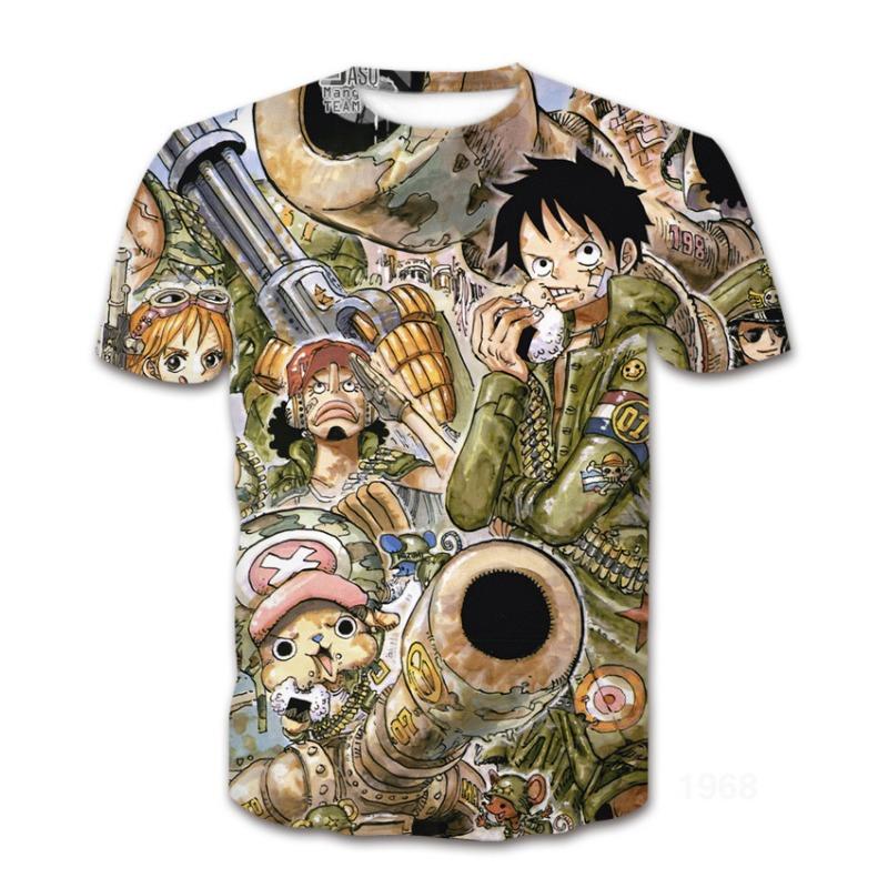 Летний модный аниме-узор, модный 3D-топ с круглым вырезом для мужчин и женщин, футболки для пар