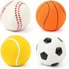 Pack 2.4" Squeak Latex Puppy Dog Toy Ball Sports Balls Sets Fetch Interactive Toy for Small Dog Assorted Color