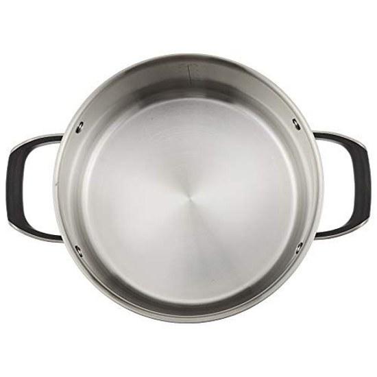 Zwilling J.A. Henckels Japan HI Style Basic Deep Double Handle Pot 24cm 6L Stainless Steel Polished Finish Stock IH Compatible Silver