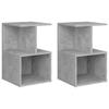 VidaXL Bedside Tables 2 Pcs Concrete Grey 35x35x55 Cm Chipboard.