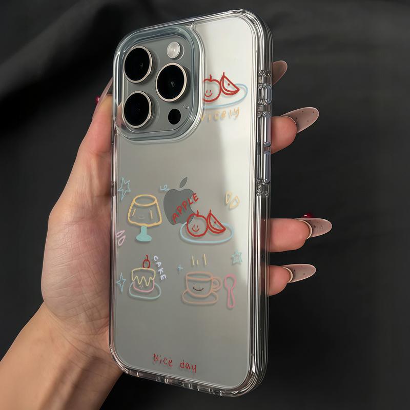 Линия Тарелка для ужина для Чехол для мобильного телефона Apple 16 для IPhone15promax Мультяшный 14plus Новая модель 13 Все включено