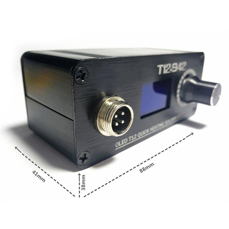 ABWR-MINI T12-942 Паяльная станция OLED-дисплей Питание от постоянного тока Портативный паяльник DC24V 3A Блок питания в комплекте Версия