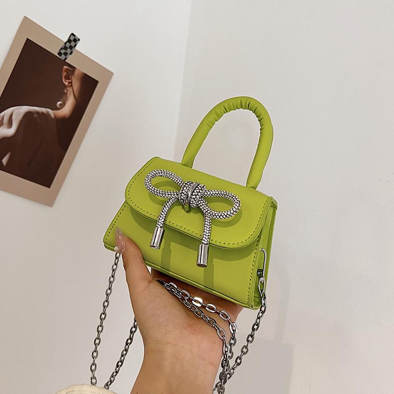 Женская модная маленькая сумка с бантом, новинка весны 2024, универсальная сумка через плечо
