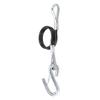Trailer Safety Towing Cable With S Hook 3500lbs Load Bearing 27.6in Maximum Extension Length Spring Towing Rope For RV