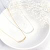 Diamond Necklace Gold K18 18K Smile Line [Lara Christie] 0.1ct Lp51-0003-yg