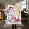 1PC Puella Magi Print Flannel Blanket, High quality Comfortable for All Seasons, Home Decor, Warmth and Comfort, Perfect for Christmas Gifts