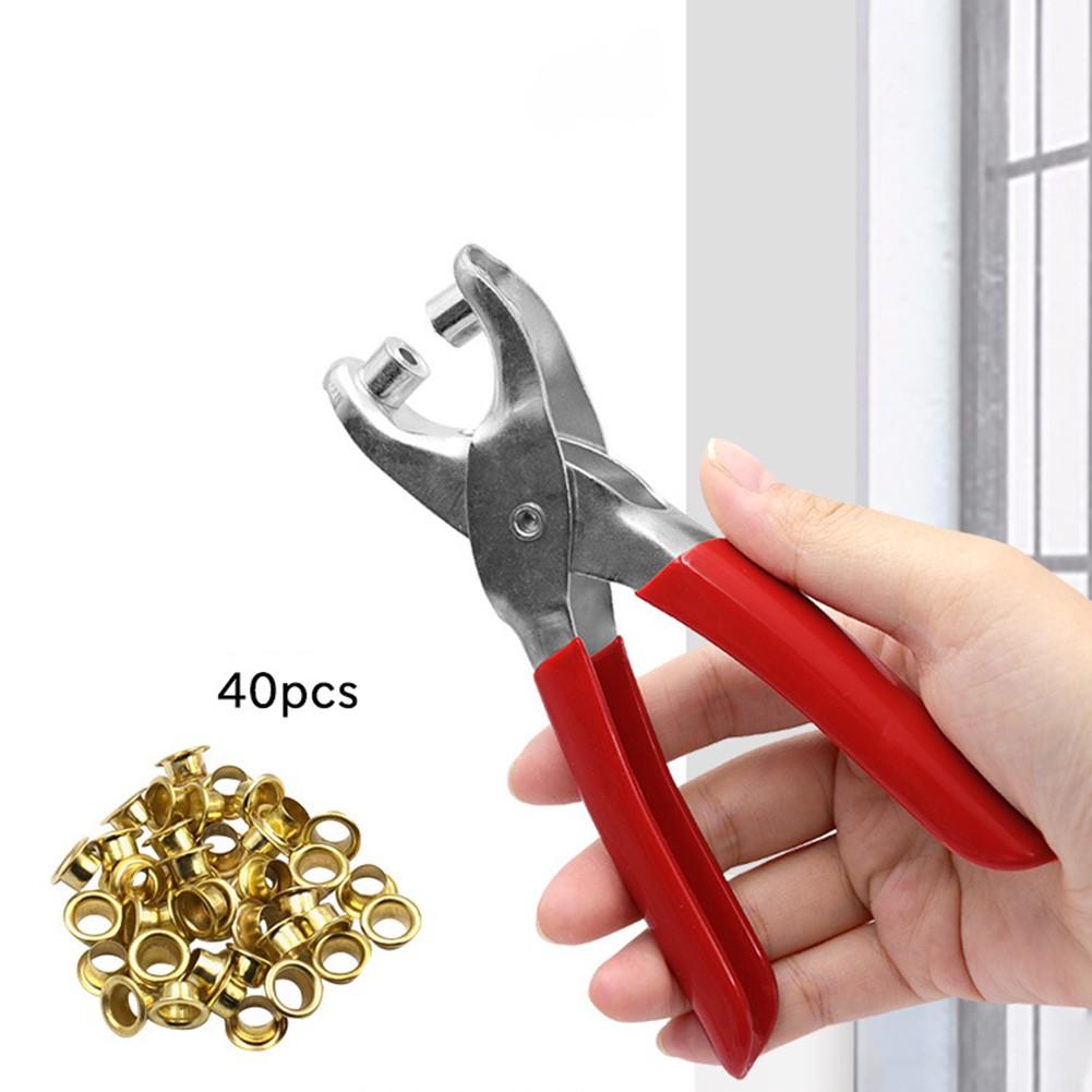 Плоскогубцы для люверсов, отверстие 1/4 дюйма, стальной комплект для ремонта полотна