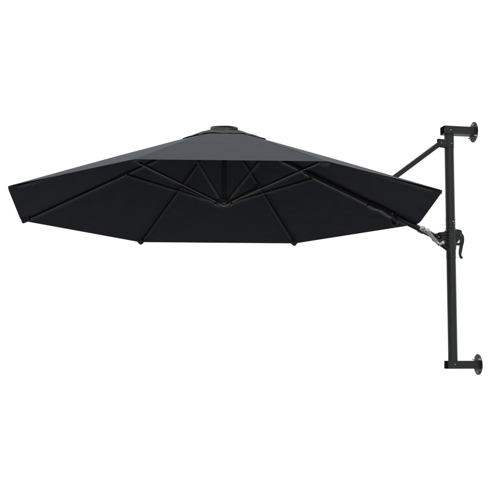 Wall Mounted Sun Umbrella with Metal Pole 300 cm Anthracite