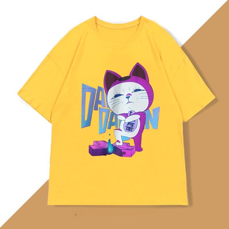 Dandadan Turbo Granny Cat Tshirt for Unisex WOMEN Harajuku Summer Cotton Short Sleeve O Neck Tees Unisex Funny Loose Unisexs Clothes